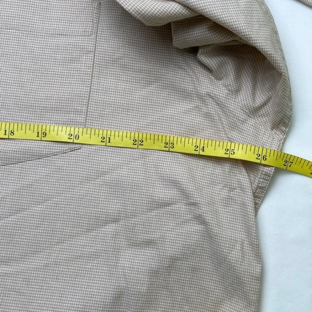 Banana Republic Mens Untucked Fit Cotton Button Down Shirt Tan Size XXL Preppy